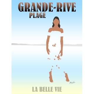 Affiche Grande-Rive Plage été 30x40cm