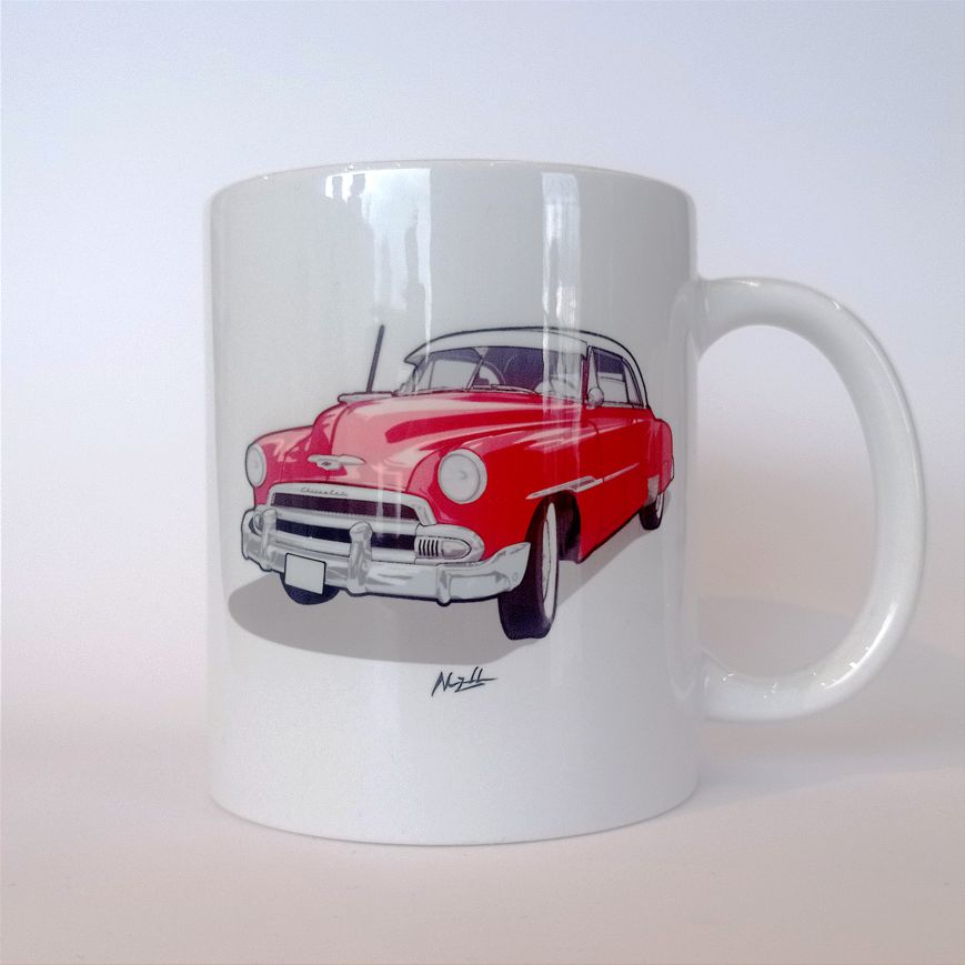 Mug blanc Chevrolet bel air 51